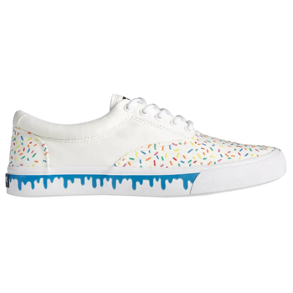 Sperry Mens Striper Ii Cvo Lace Up Sneakers Shoes Casual - White Sperry Mens Striper Ii Cvo Lace Up Sneakers Shoes Casual - White