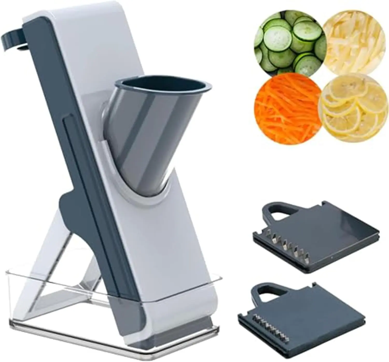 3-in-1 Professional Kitchen Slicer - Multifunctional Chopper with Container, Chopped Salad Mandoline, Vegetable Grater Mandoline, Cheese Grater Utensils, French Fry Cutter, Potato Slicer, Chopped Salad Mandolines, Vegetable Grater Mandolines