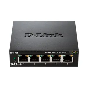 D-Link  Switch 5-Port Gigabit QoS Switch Metal Chassis Jumbo Frames