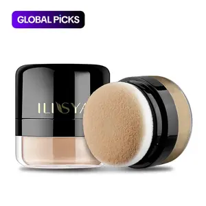 Long-Lasting Oil-Control Makeup Powder with Powder Puff, 1 Box Sweat-Proof Waterproof Facial Makeup, Natural Lightweight Makeup Powder for Women, Finishing Powder, Makeup Setting Powder, Cosmetic Product, Loose Setting Finishing Powder #GLOBAL PICKS