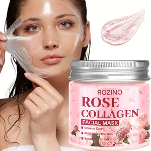 50g rose Collagen mask, rich in rose essence and collagen, deeply hydrates and moisturizes, soothes the skin, improves skin quality, and makes the skin smooth, tender and elastic