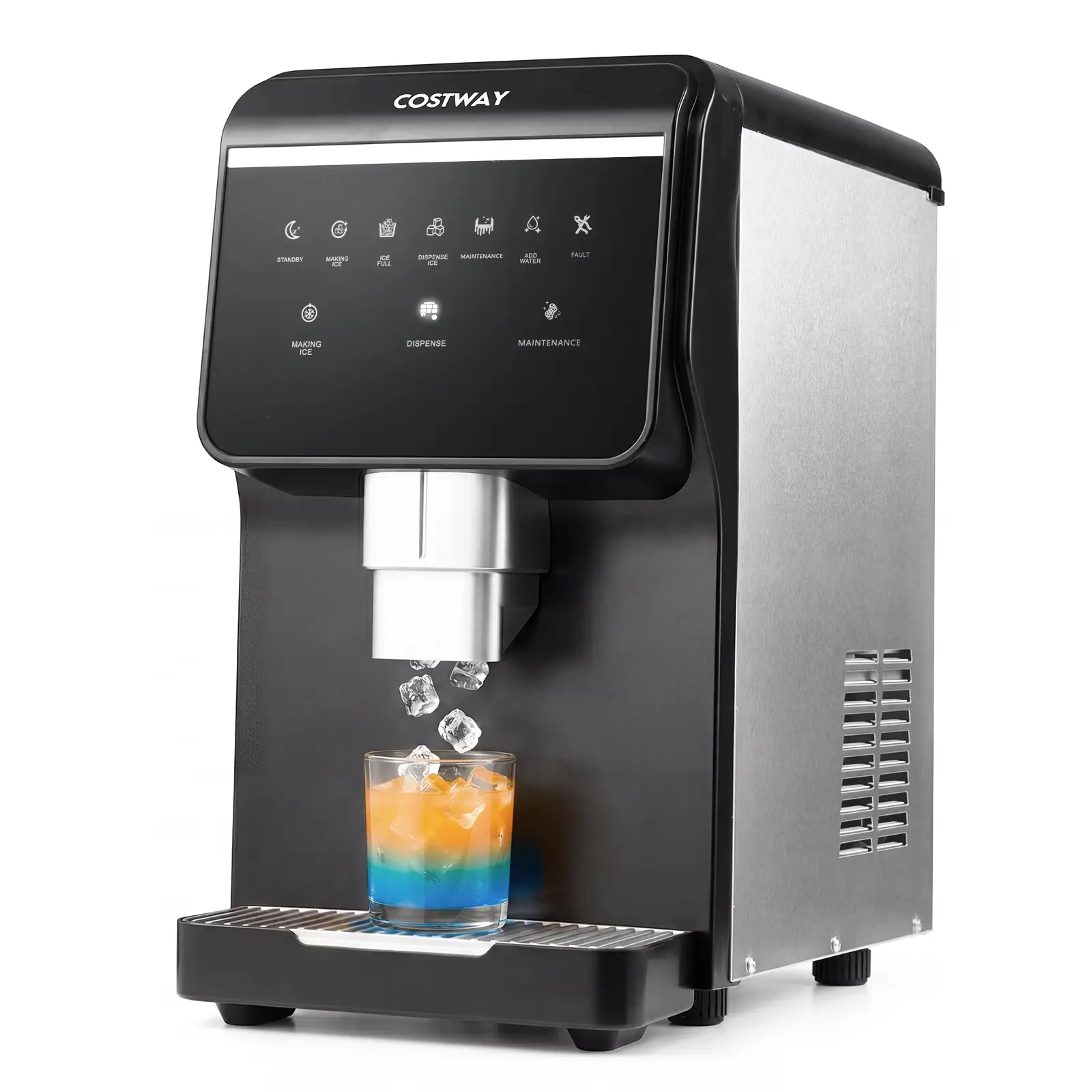 Costway Countertop Ice Machine with Self Dispensing, 80 LBS Per Day, 7.5 LBS Ice Storage