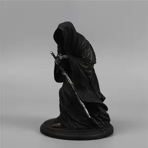 Gothic Resin Reaper Figurine, Robe Death God Nordic Style, Mysterious Dark Decorative Ornament, Handmade Shadow Resin Sculptures, Home Decor