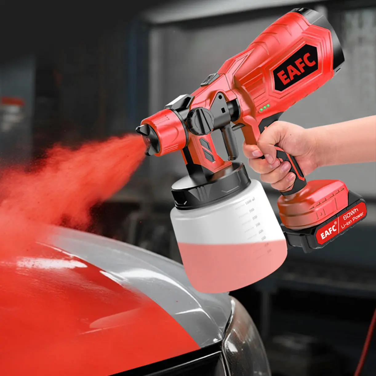 Large Capacity Wireless Paint Sprayer, Cordless Paint Sprayer, Paint Sprayer For House Painting, Rechargeable Spray Gun for Car & Home Use, Unrestricted Distance, Optional 30wh/60wh Battery