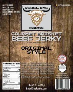 Original Flavor Gourmet Brisket Beef Jerky (Gluten Free)