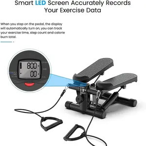 Compact Mini Stair Step Machine with Resistance Bands Portable Home Activity Device Space-Saving Indoor Standing Platform Equipment for Daily Workout Needs