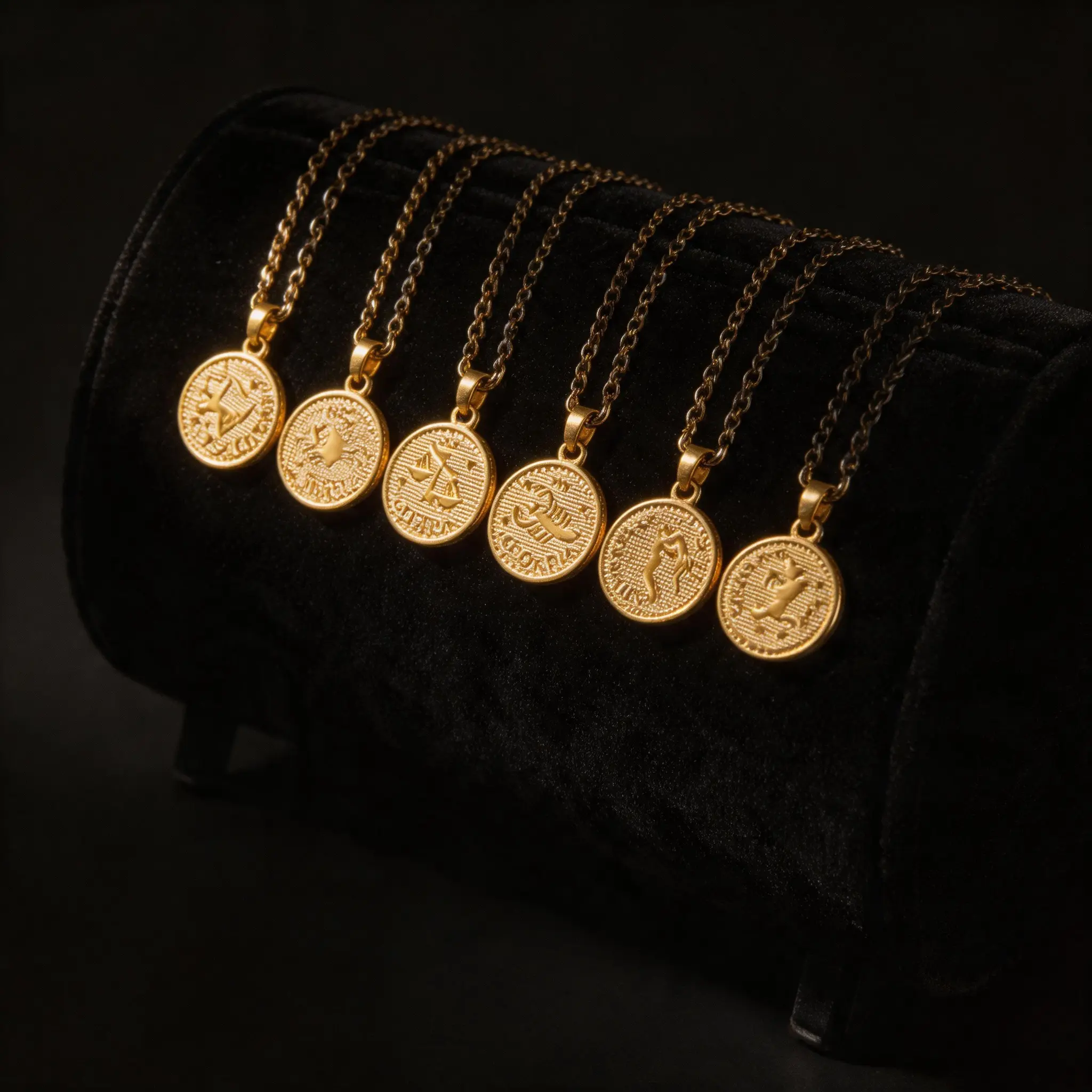18K Gold Plated Zodiac Necklace for Women, Stainless Steel Horoscope Coin Pendant, Vintage Layering Necklace, Minimalist Everyday Jewelry, Birthday Gift for Her
