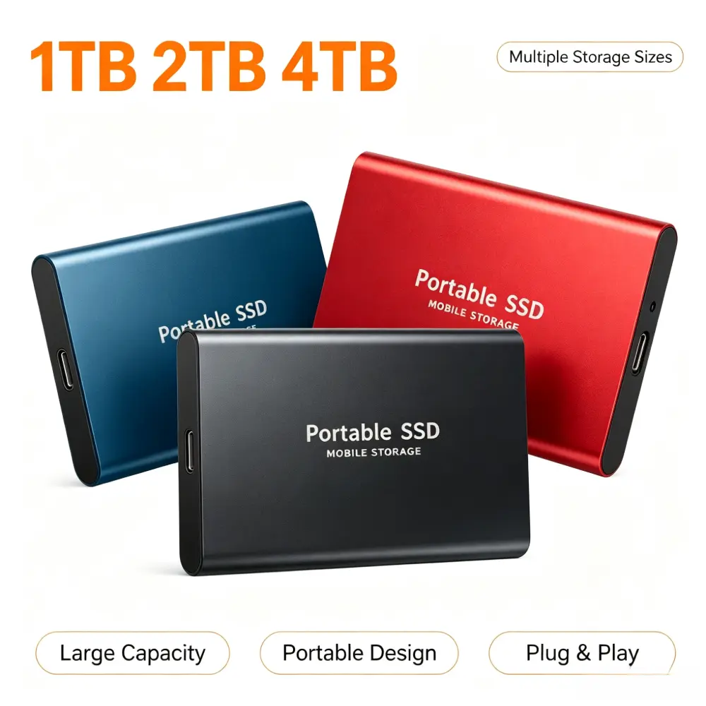 Large Capacity Mobile Solid State Disk,Portable SSD External Storage Drive,  Type-C Plug & Play Storage, Compatible with Mac, Laptop, PC, Multiple Colors & Capacities Available,Mobile storage disk,External ssd