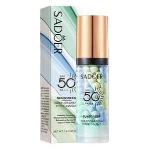 3 in 1 Color Correcting Serum, Moisturizing Sunscreen Primer, Oil Control Hydrating Makeup Primer, Hydrating Flawless Coverage, Makeup Base Primer, Cosmetic Product for Women & Girls, Hydrate, Color Corrector