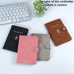 1pc Multi-Card PU Passport Protector Holder - Snap Closure, Faux Leather Lining, Minimalist Design for Going Out - Convenient Document Storage and Travel Accessory, Passport Cover, Travel Essentials