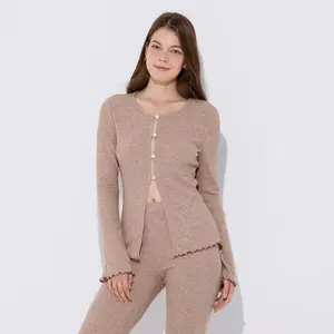Women's Metallic Rib-Knit Cardigan - Wild Fable Oatmeal S
