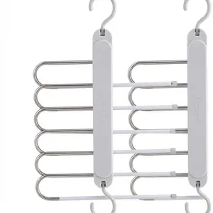 DealsForYouDays: Premium Beech Wood Scarf and Jean Hangers, Space Saver Closet Organizer & Pant Rack with Swivel Hook