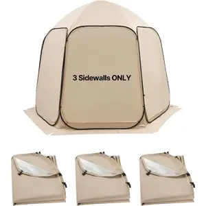 VEVOR 12x6ft 2 - in - 1 Pop - Up Screen House Tent, Dual Room Screen Gazebo, Portable Screened Canopy with Carry Bag, Netting Sides Ground Stakes for Garden, Patio, Backyard Outdoor Activities, BeigeVEVOR Super Brand Day