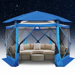 COBIZI 12x12 Pop Up Gazebo Screen Tent with Mosquito Netting for Camping