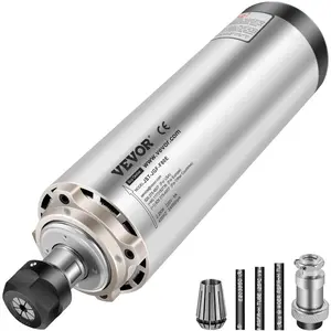summervibes VEVOR Air Cooled Spindle Motor ER20 CNC Spindle Milling Motor 2.2KW Spindle Motor 24000 RPM 400 Hz for CNC Router Engraving Milling Grind Machine220V, High Power
