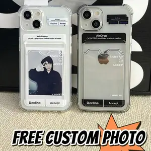 AirDrop Custom Photo Phone Case | Clear Shockproof Cover + FREE Personalized Picture Insert | Couple & BFF Gift fathersdaygiftideas