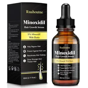 Hair Growth Serum 5% Minoxidil Biotin, Hair Loss Treatment for Men and Women, Thicker Fuller Hair, Hair Regrowth Oil, Thinning Hair Solution, Scalp Treatment, Hair Repair, Pattern Baldness, Hair Follicle Stimulator
