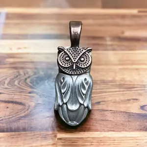 Spoon handle owl pendant