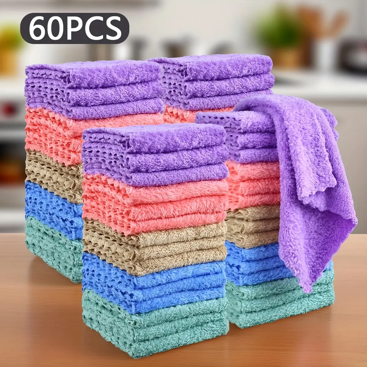 Unisex Soft Water Absorbent Solid Color Washcloths (20/40/60/100 Pcs, 9.05*9.05in) - Gentle on Skin, Quick-Drying, Compact Square Water Absorbent Towels for Home Bathing Use, Water Absorbent Towel