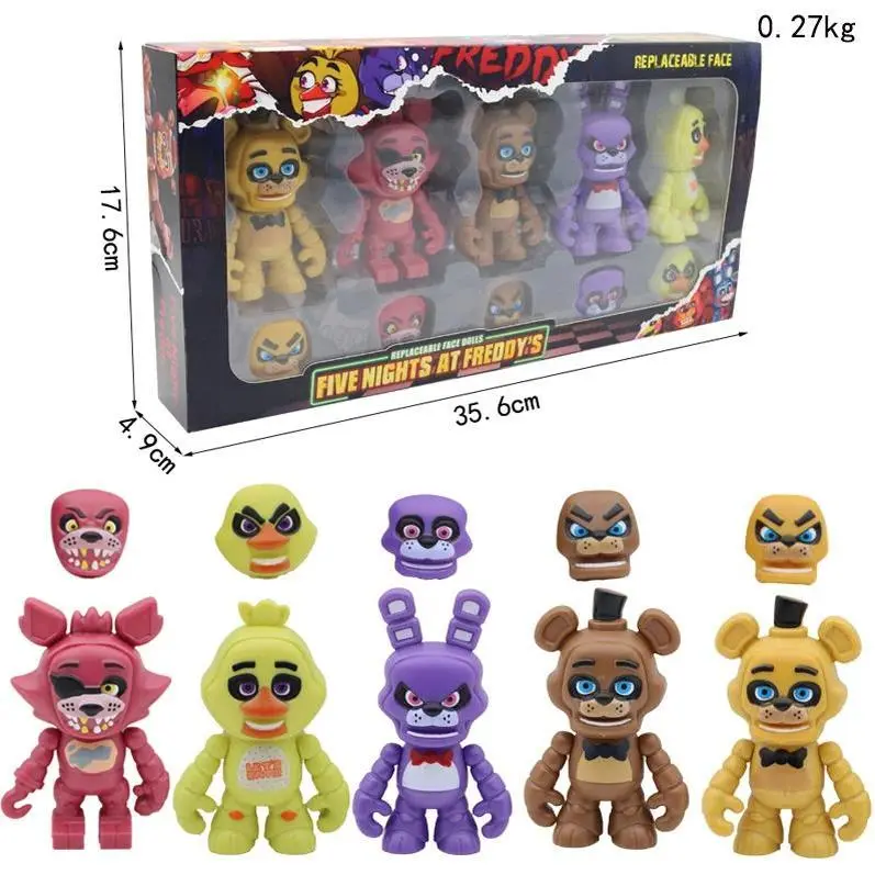 new 5 new products: face-changeable toy bear figurines, handmade dolls, game models, table decorations, and toys