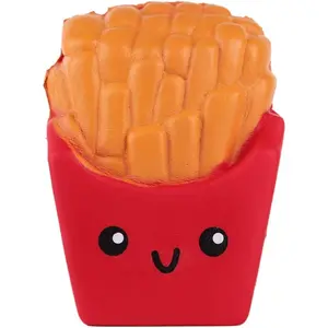 Squishys Food 3.9" Fries Chips Toy Kawaii Food Soft Squeeze Boy Girl Toy as Kitchen Party Favor Stress Relief Kid's Toys