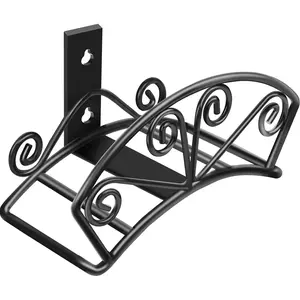 Heavy Duty Wall Mount Garden Hose Holder, 150 FT Hoses Rack with Decorative Scroll Design, 110LBS Capacity Water Hose Storage Bracket for Outdoor Garage Yard Lawn