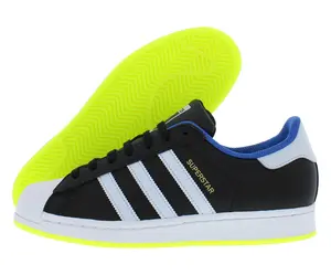 Adidas Superstar Mens Shoes, Color:Black/Blue