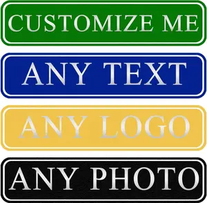 Custom Sign, Personalized Street Sign Metal with Your Text, Name, Logo, Photo for Office, Business, Workplace, Home, Cafe, Bar, Indoor, Outdoor