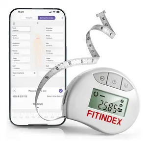 FITINDEX Smart Tape Measure with Bluetooth Free App for Fitness Portable Tool, Gym Automatic Retractable Tape, 60in /150cm, Metric Tape Measure