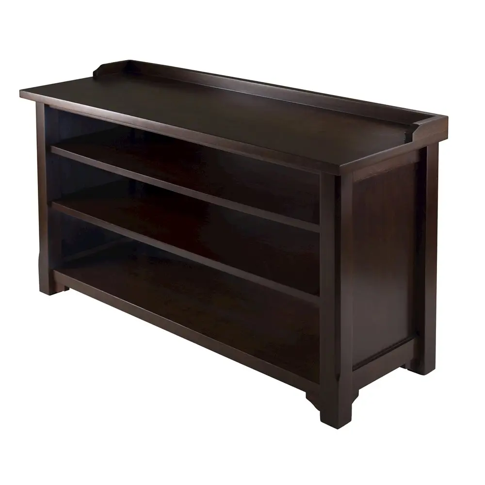 Antique Walnut Entryway Bench with Shoe Storage - Classic, Durable and Stylish, Compact, Easy Maintenance Indoor Furniture for Apartments, Bedrooms