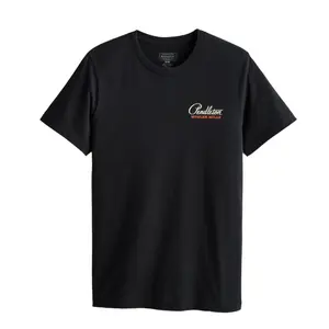 Pendleton Male Short-Sleeve Cotton Casual Round Neck Retro Logo Graphic T-Shirt, Vintage Black/Multi Menswear Top (Shortsleeve Tshirt for Daily Wear)