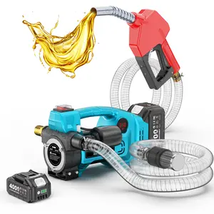 SEESII Fuel Transfer Pump 3-in-1 Power (21V/12V/24V), 12GPM, 160W Motor with 4.0Ah Battery, Self-Sealing Nozzle, Pressure Switch & All Necessary Accessories for Diesel,Kerosene, SP12 Multi