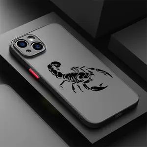 Scorpion Pattern Phone Case,Soft TPU Silicone with Hard PC Decorative Phone Protector Cover, Anti-drop Cellphone Protective Case For iPhone 11 12 13 14 15 16 Pro Max