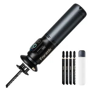 Fanttik R11 Pro Brushless Cordless Mini Reciprocating Saw, 0–2200 SPM Variable Speed, Type-C Fast Charging, Tool-Free Blade Change, 5-Blade Kit for Wood, Metal & PVC