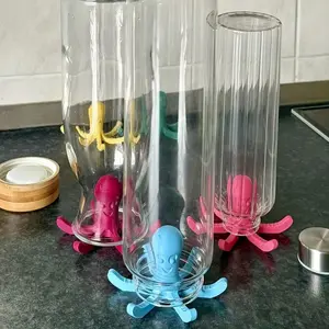 Independent Water Bottle Drying Rack with Fast Ventilation System, Saves Counter Space, Compatible with Various Bottles Cups Glasses