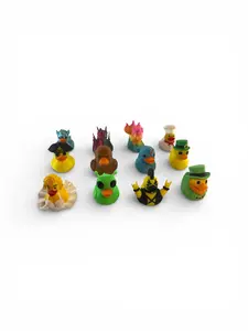 TheDuckDude 10-Piece Mini Duck Collector Set - 3D Printed Lightweight Figurines, Mascot Theme, Random Designs, Decor Ornaments, Unique Collectibles, Ideal Gift Item
