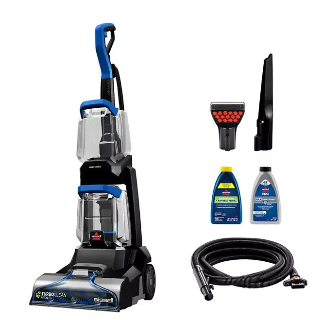BISSELL TurboClean Pet XL Upright Carpet Cleaner 3738, Powerful Deep Cleaning Machine with 4-Row DeepReach PowerBrush, Large 1-Gallon Tanks, Pet Stain & Dirt Removal for Carpets, Rugs, Stairs, Upholstery & Pet Beds