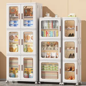Multifunctional Storage Cabinet,Easy to Install, White, 6-Grid - Household Snack Storage container for Home and Christmas Decorations kitchen organizer