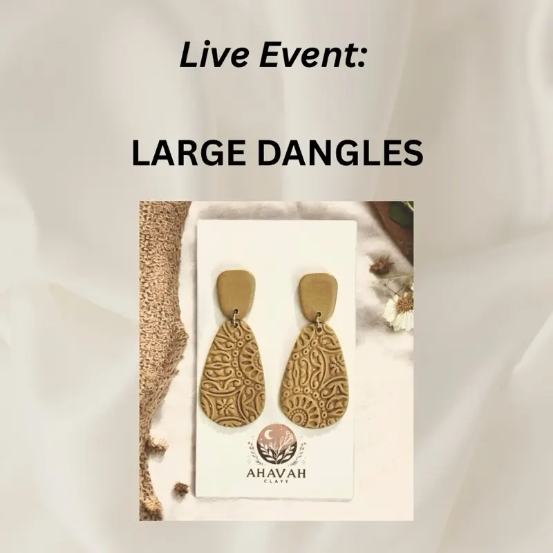 Large  Polymer Clay Dangle Earrings