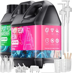 Epoxy Resin Kit 80 oz, Crystal Clear Epoxy Resin, Bubble Free, Anti Yellowing Art Resin, Suitable for Casting, DIY, Resin Art, Resin Epoxy Molds, Jewelry, Easy to Use