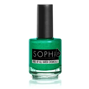 SOPHi Fir Sure - Emerald Shimmer Green Nail Polish 0.5 fl oz Non-Toxic Cruelty Free Vegan Water Based Formula