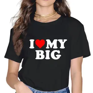 100% Cotton I Heart My Big Love Matching Little Big Sorority Funny T-Shirt