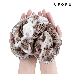 UFORU Authentic African Exfoliating Mesh Sponge, Deep Exfoliation, Breathable Hygienic and Quick-Drying Shower Body Scrubber #SummerWins	#DFYD