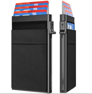 Men's Minimalist Ultra-Slim Cardholder Business-Style Wallet for Office & Everyday Use Portable Solid Multi-Card Carrier Compact Storage Organizer with Quick Card Access & RFID Protection