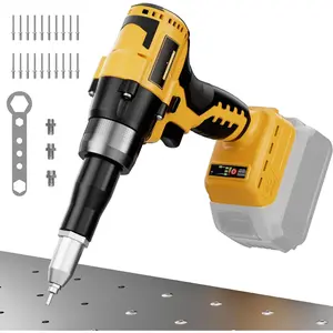 car stuffRivet Gun Compatible with Dewalt 20V Battery, Cordless Rivet Tool with 3 Size (1/8", 5/32", 3/16") Aluminum Rivets, Brushless Motor Rivet Gun Kit