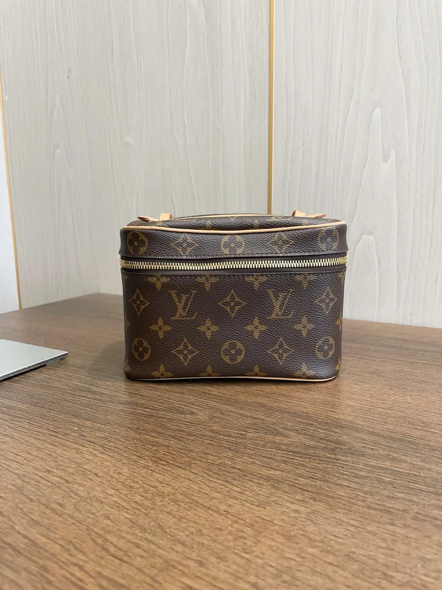 Pre-owned Louis Vuitton coated canvas Toiletry Bags Nice Mini Vanity Case Cosmetic bag 【BF 12Z】 KY02802