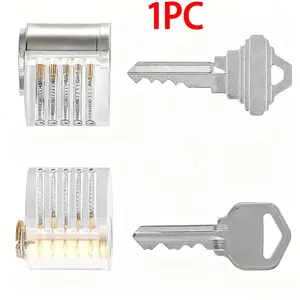 Acrylic Transparent Practice Lock, Teaching Lock, Ideal for Learning and Training, Durable and Clear Design, Perfect for Educational Use, Locksmith Training, Locksmith Tools