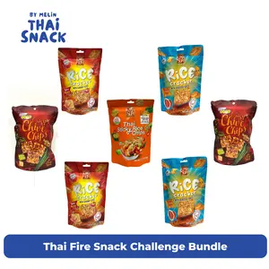Spicy Crunchy Chip Snack Set, "Thai Fire" Challenge Box, Sweet, Crispy
