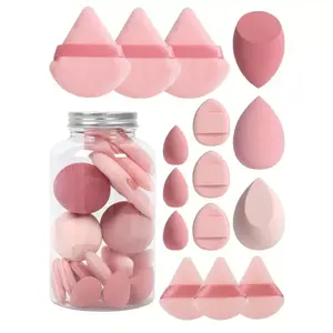 15-Piece Makeup Tool Set, Includes 3 Large, 3 Mini, 3 Extra-Large Sponge Pads, Ideal for Foundation, Powder, Cream, All Skin Types