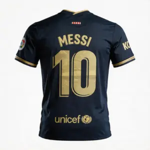 2020 21 Home Black Away Retro No.10 Messi Short Sleeved Long sleeved Soccer jerseys Fan Version